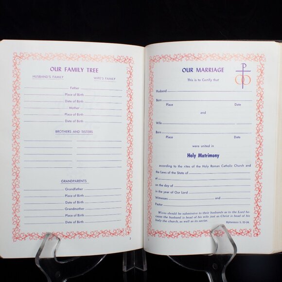 Saint Joseph Edition The New American Bible Leather Cover Family Record Section - Picture 4 of 10